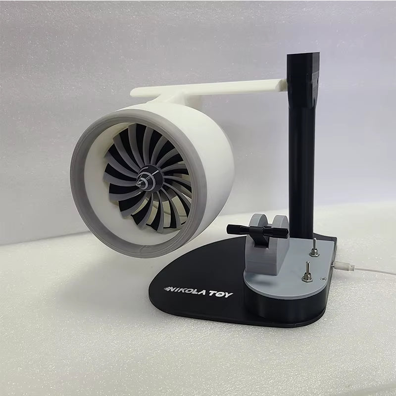 USB Jetfan Desktop Turbofan Engine Fan Blue Light Upgraded Version with Humidifier and Blue Tail Light