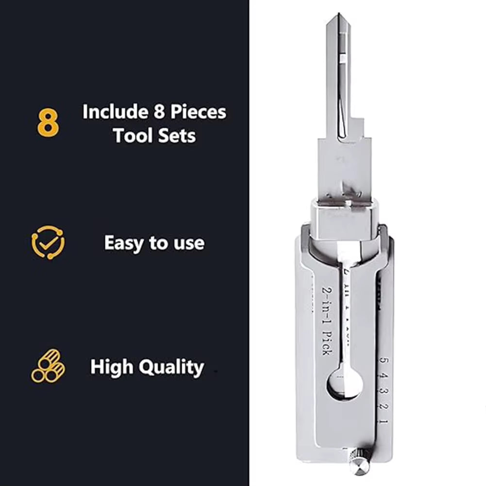SS001 Key Decoder Hook Tool Pickup Hand Tool Stainless Steel Precision Tool O-Ring Pickup Kit Maintenance Repair Kit 