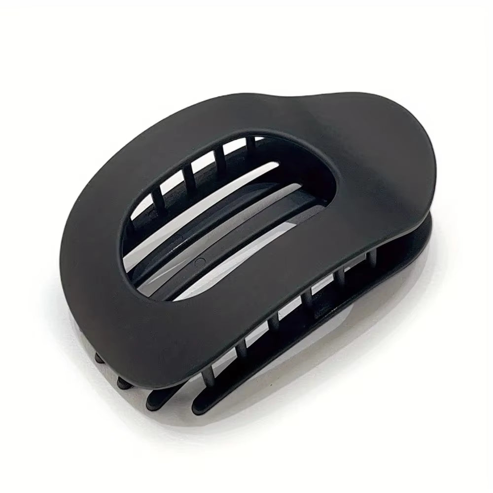 Fashion Oval Hair Claw Clip for Women New Design Leopard Matte Curved Flat Styling Barrettes Acrylic Lying down Hair Accessories