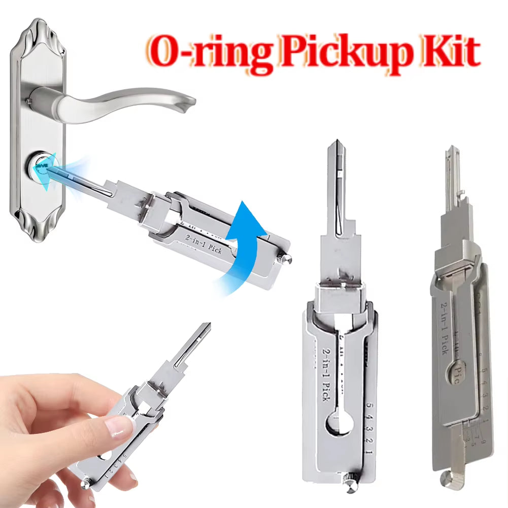 SS001 Key Decoder Hook Tool Pickup Hand Tool Stainless Steel Precision Tool O-Ring Pickup Kit Maintenance Repair Kit 