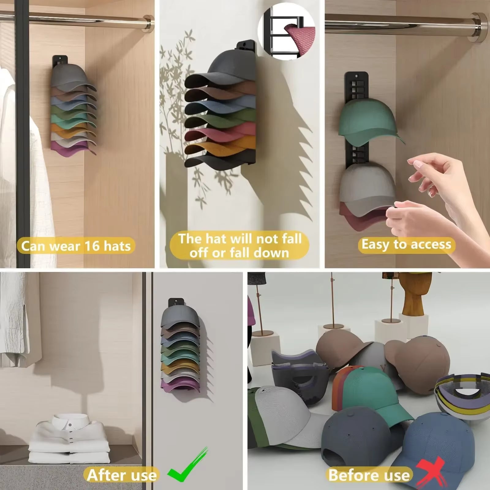Wall Mounted Hat Holder 