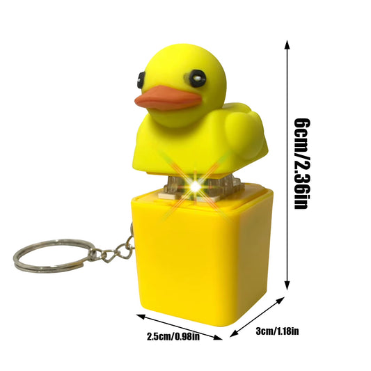 Quacky Duck Keyboard Fidget Toys Keychain Keyboard Decompression Toys Finger Button Clicker Sensory Toys Stress Relief Gifts