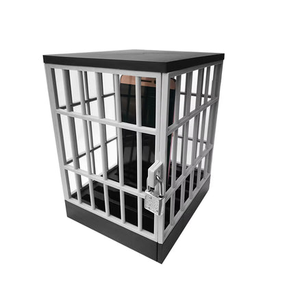 Cell Phone Jail Mobile Phone Prison with Lock up Phone Jail Cage Novelty Gift Table Office Gadget Storage Organizer