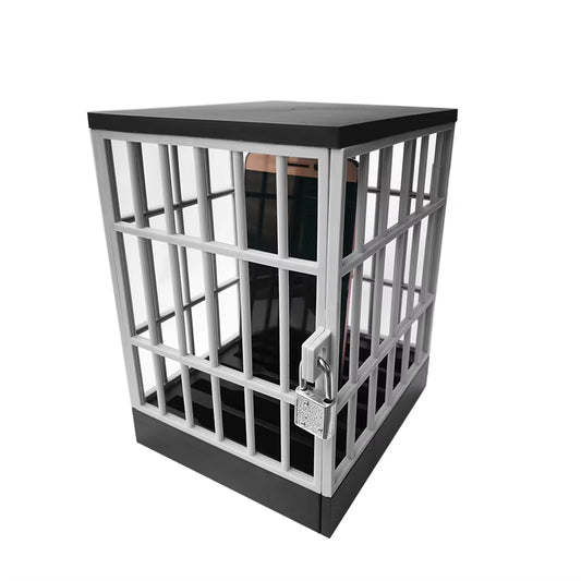 Cell Phone Jail Mobile Phone Prison with Lock up Phone Jail Cage Novelty Gift Table Office Gadget Storage Organizer