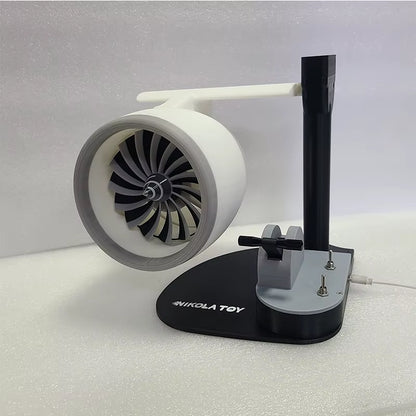 USB Jetfan Desktop Turbofan Engine Fan Blue Light Upgraded Version with Humidifier and Blue Tail Light