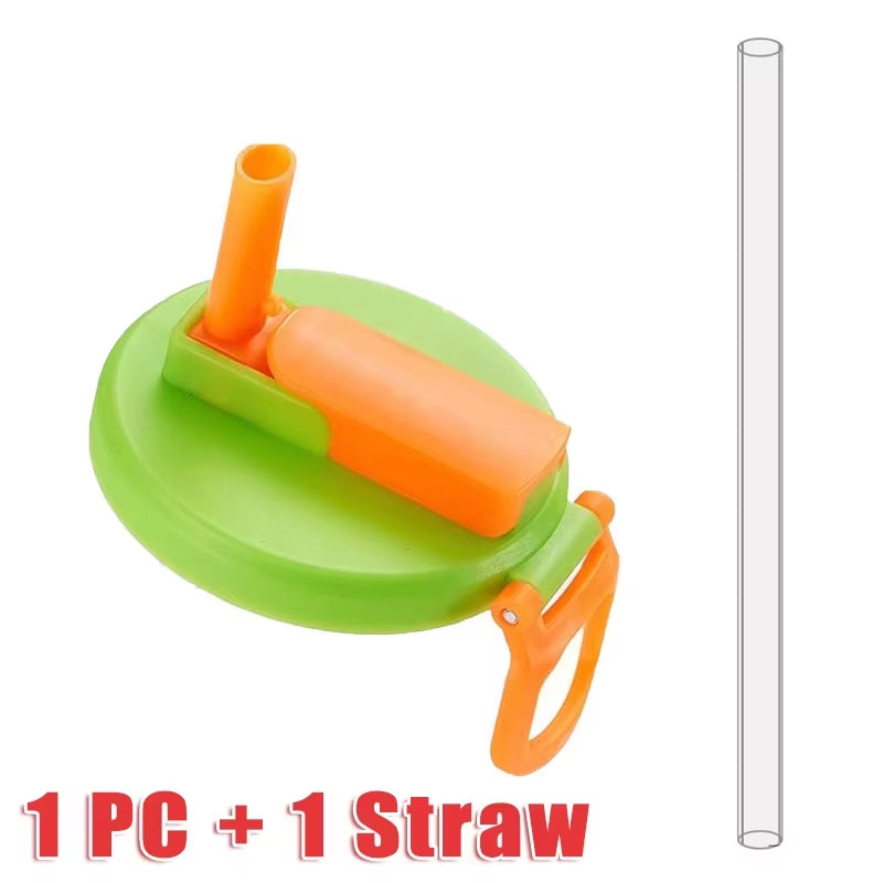 Creative Soda Can Seal Cover Contrasting Color Silicone Soda Lids with Straws Outdoor Picnics Portable Beverage Soda Tank Cover