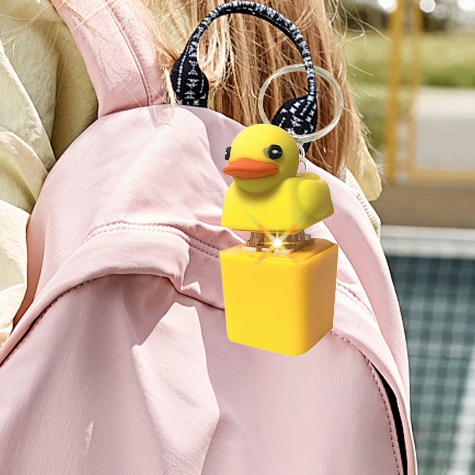 Quacky Duck Keyboard Fidget Toys Keychain Keyboard Decompression Toys Finger Button Clicker Sensory Toys Stress Relief Gifts