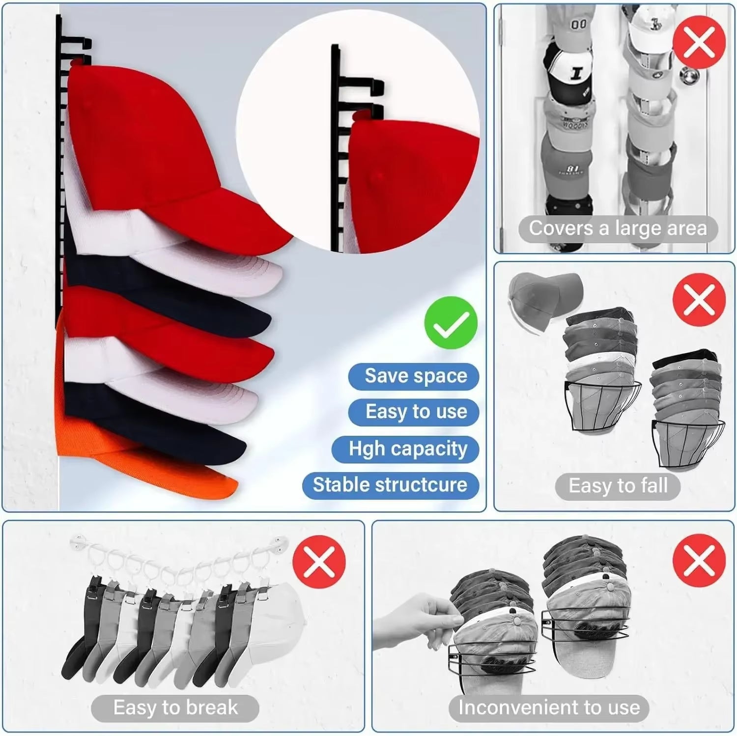Wall Mounted Hat Holder 