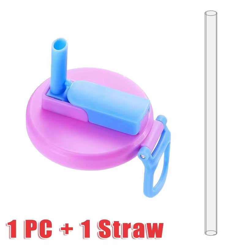 Creative Soda Can Seal Cover Contrasting Color Silicone Soda Lids with Straws Outdoor Picnics Portable Beverage Soda Tank Cover
