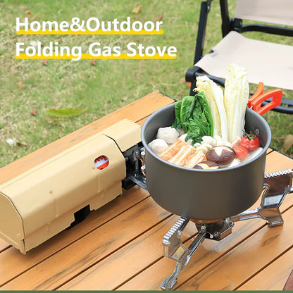 Camping Cassette Stove Outdoor Folding Gas Burner 2600W Fire Furnace Kitchen Cookware Suitable for Toursit Hiking Picnic