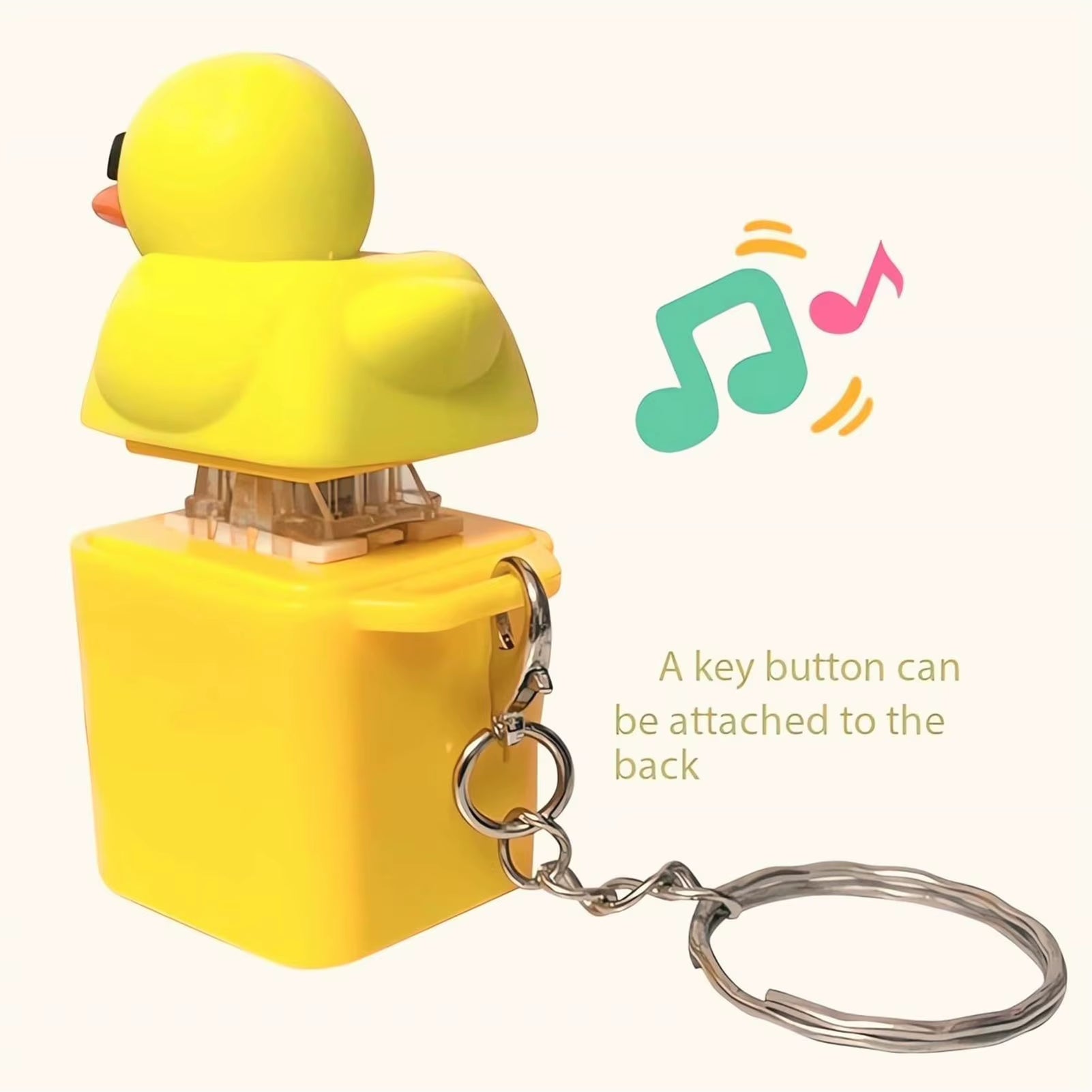 Quacky Duck Keyboard Fidget Toys Keychain Keyboard Decompression Toys Finger Button Clicker Sensory Toys Stress Relief Gifts