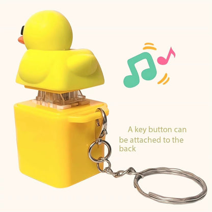 Quacky Duck Keyboard Fidget Toys Keychain Keyboard Decompression Toys Finger Button Clicker Sensory Toys Stress Relief Gifts