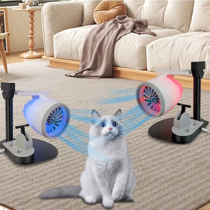 USB Jetfan Desktop Turbofan Engine Fan Blue Light Upgraded Version with Humidifier and Blue Tail Light